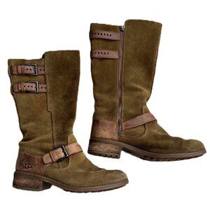 Ugg Everglayde boots Size 8 Moto Boots Boho Boots Suede Leather